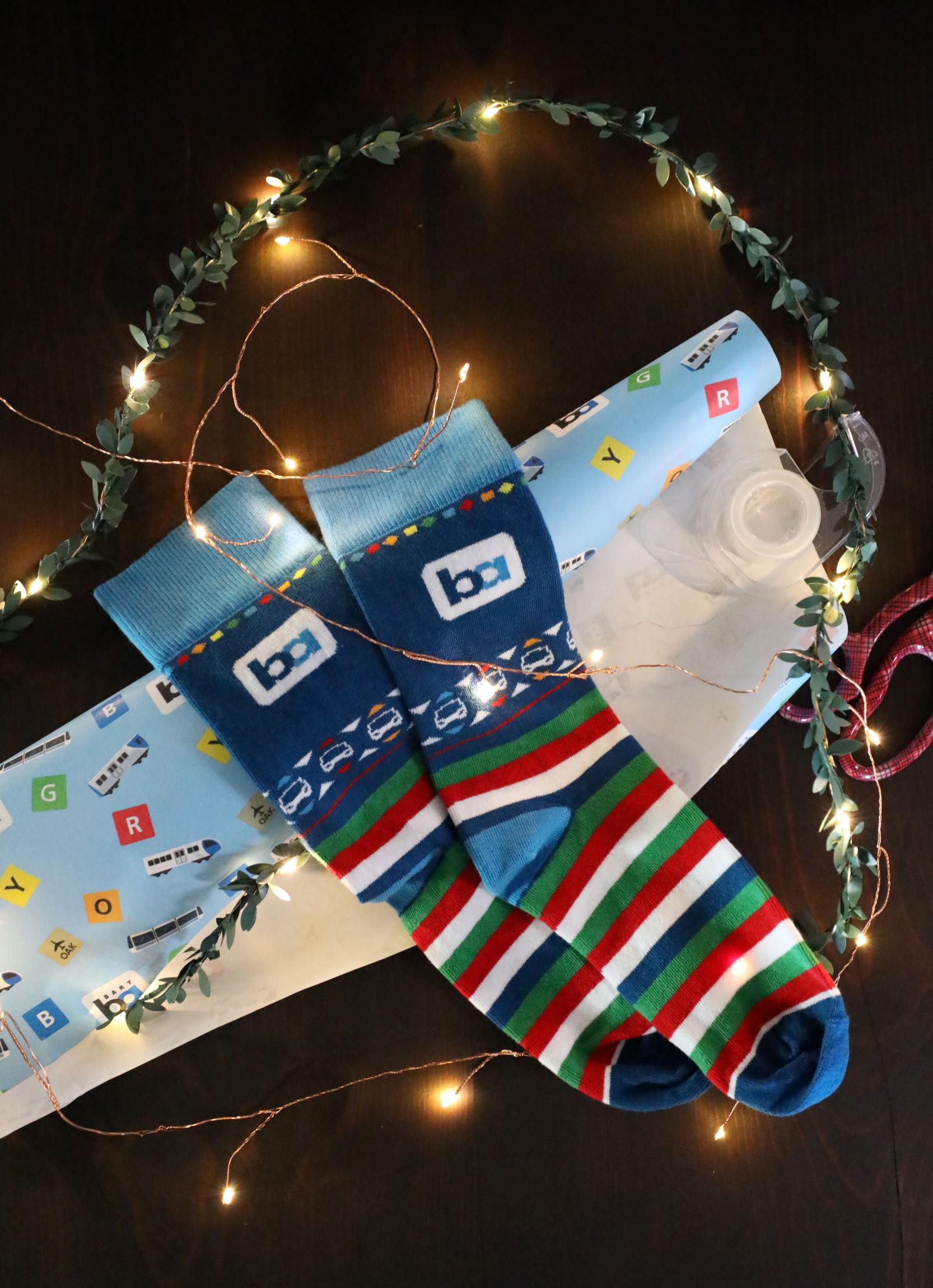BART holiday socks