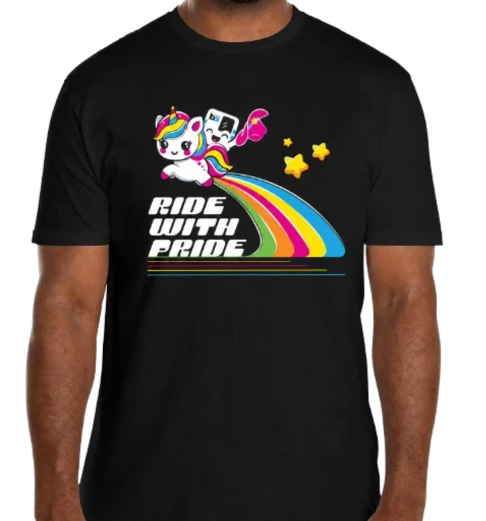 Ride with Pride BART Pride t-shirt photo