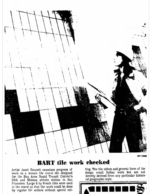 Janet Bennet news clipping 1971