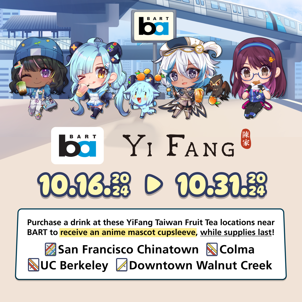 Anime Mascots News & Events Bay Area Rapid Transit