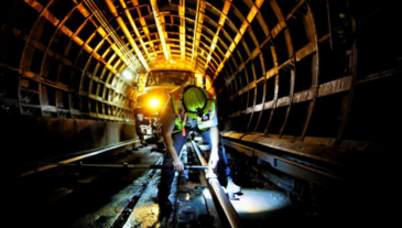 Person working in trackway