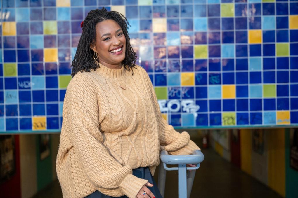 Erica Mitchell pictured at Coliseum Station.