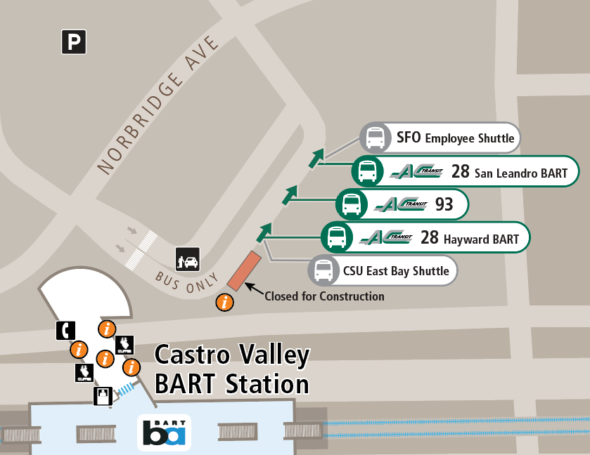 Castro Valley Station bus area changes