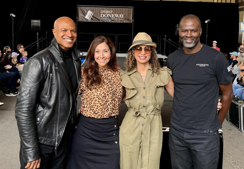 Director Hernandez (second from left) is pictured at BART’s Project Doneway fashion show with the judges Charleston Pierce, Mary Campbell, and Randy Wells.  