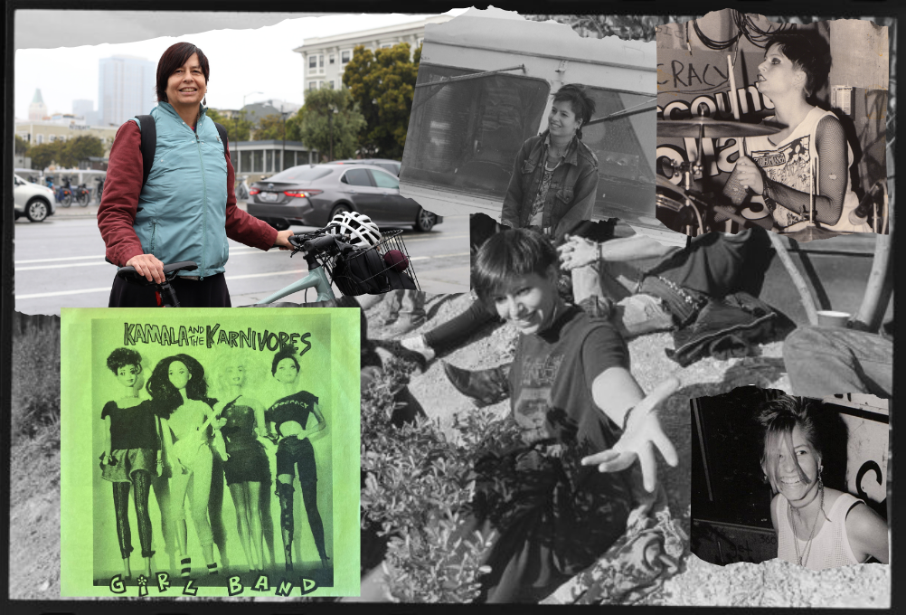 A collage of photos of Kamala Parks