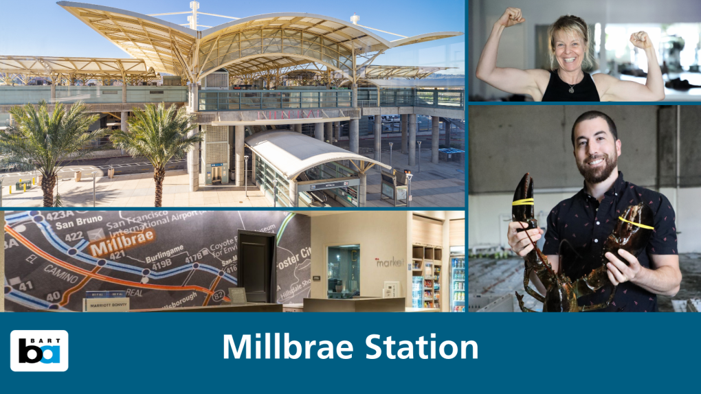 Millbrae Station collage