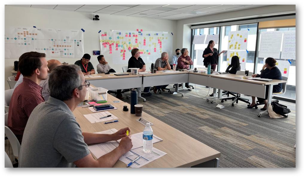 Students at one of BART's Lean classes for employees