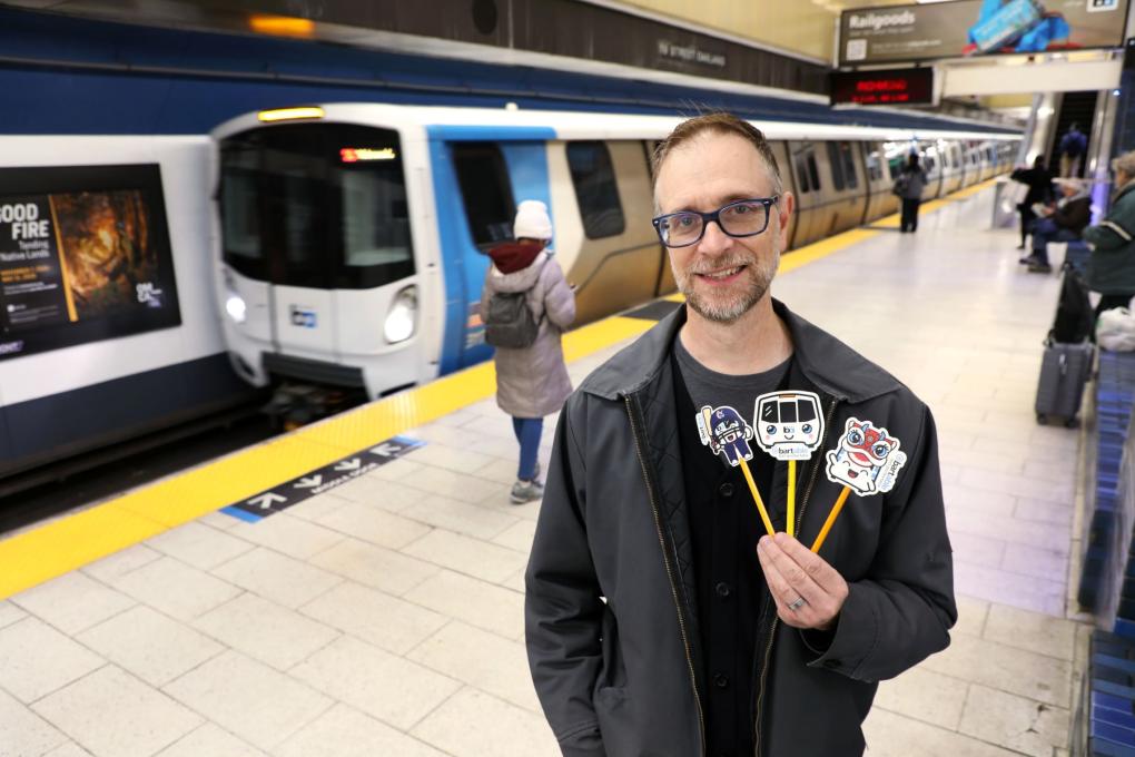 Joe Lash pictured with three BARTys on a stick