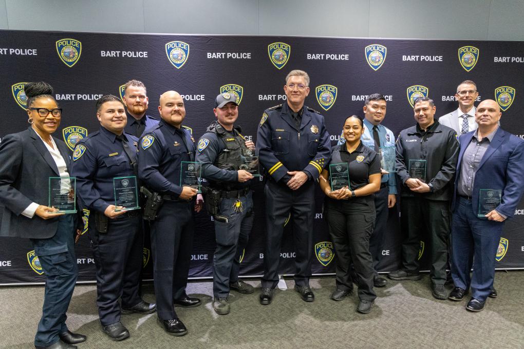 A group photo of the BPD award winners