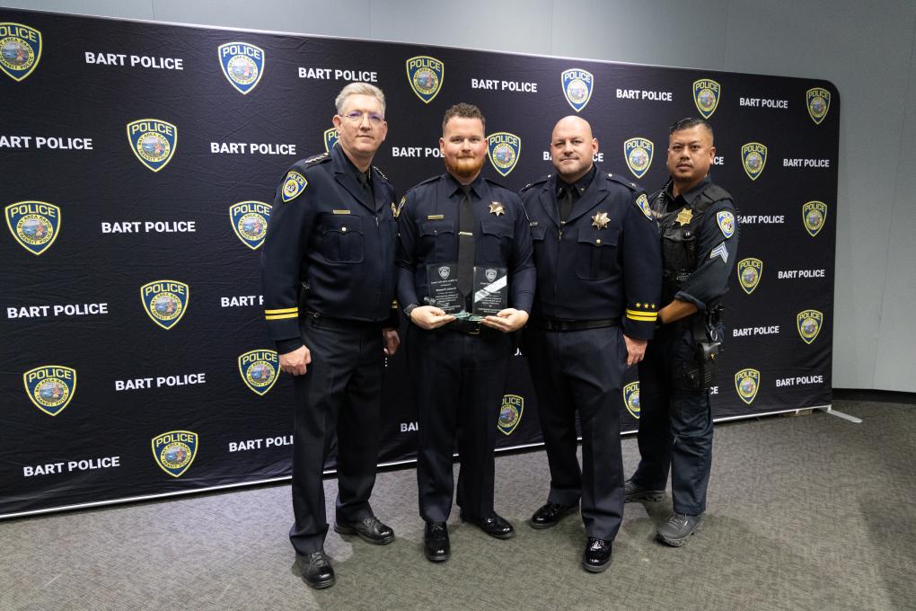 A photo of BPD awards honorees with Chief Kevin Franklin