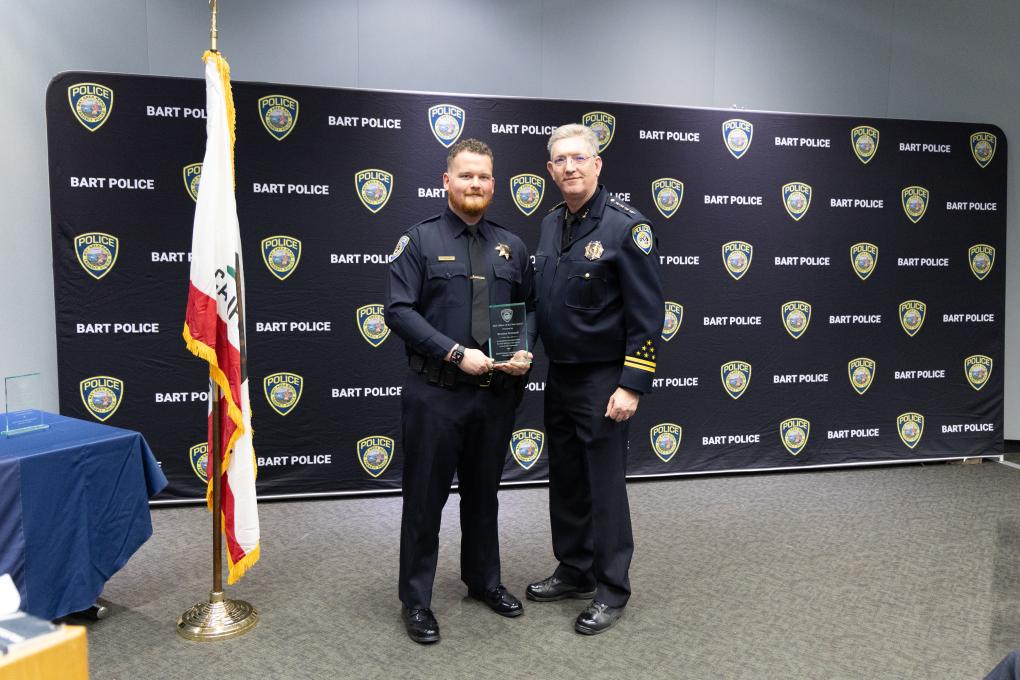 A photo of BPD awards honorees with Chief Kevin Franklin