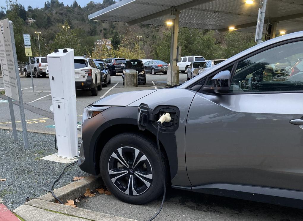 Photo of car using BART EV charging at Lafayette Station
