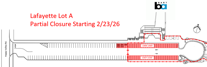 Lafayette Station parking lot A bike station construction