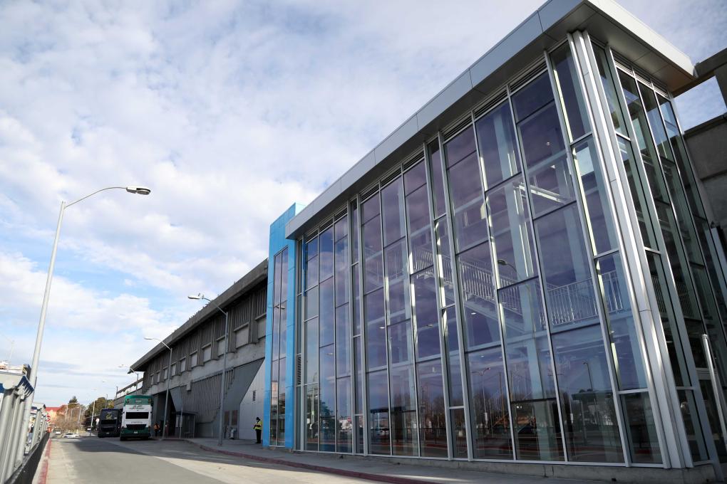 Photo outside of El Cerrito del Norte station on the southwest side after modernization