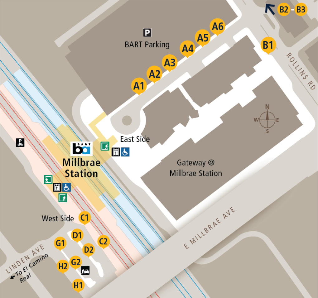 Millbrae bus stop location changes