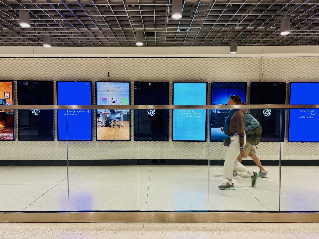 Photo of barriers at Powell St. Station