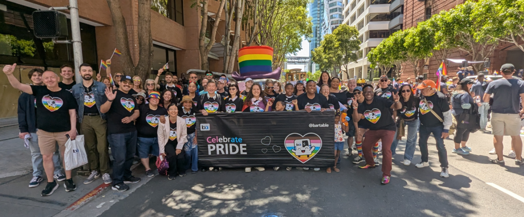 Picture of BART contingent at Pride 2025