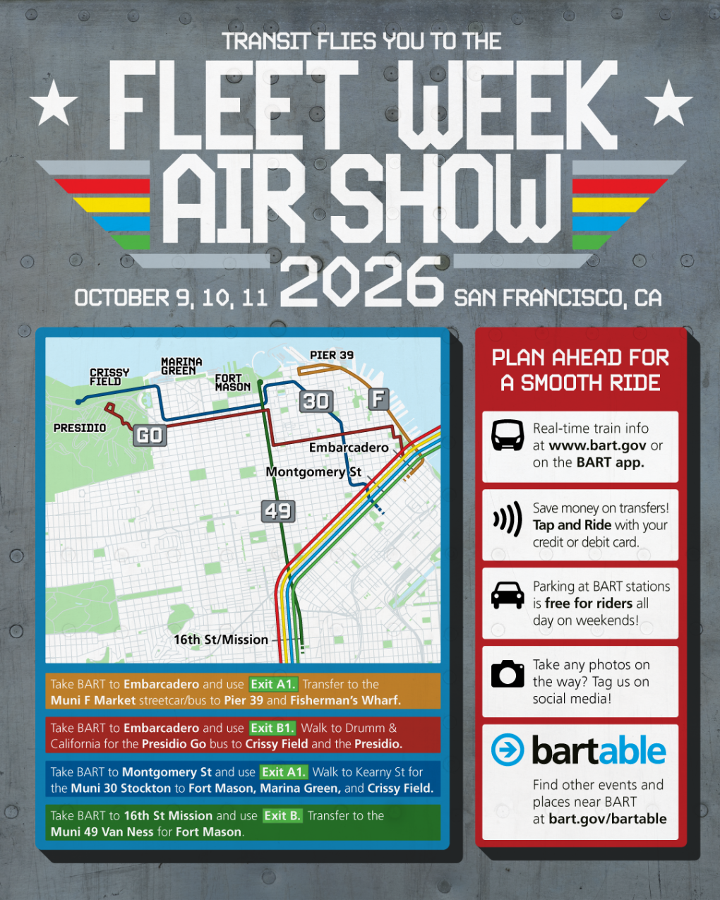 Fleet Week Air Show rider guide