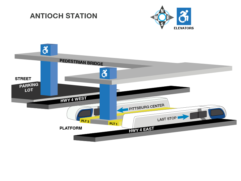 Antioch station accessible path