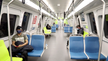 Social distancing on board train